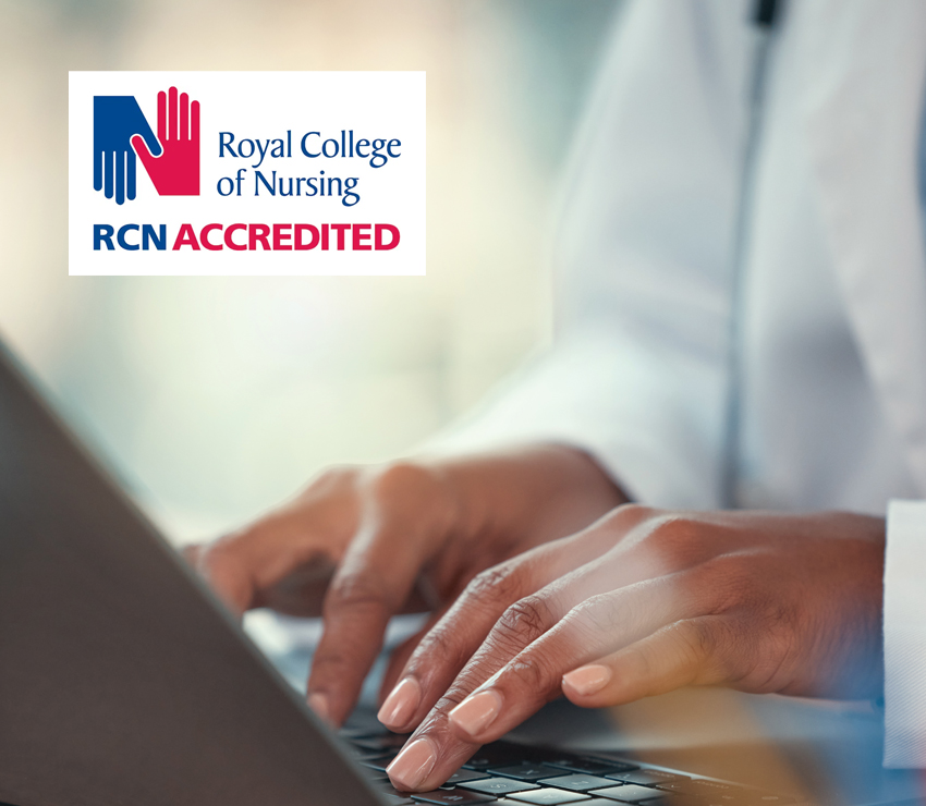 Health professional completing eLearning module